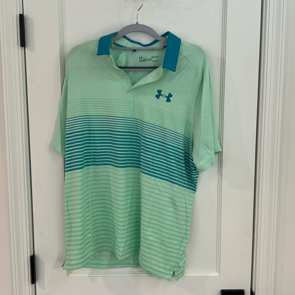 Mens under armour golf polo grey
